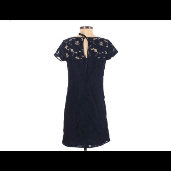 LOFT Navy Blue Lace Mini Dress - Picture 3 of 3